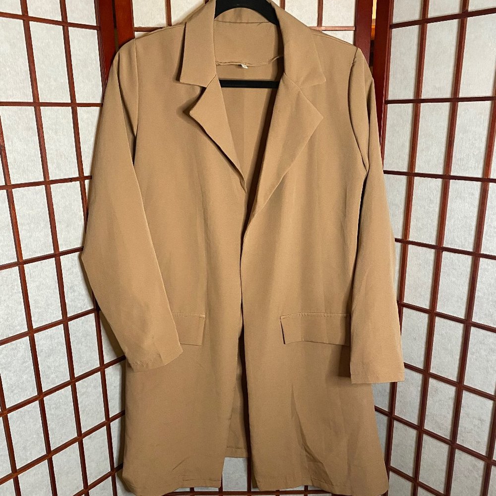 Camel Duster Length Blazer